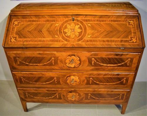 Furniture  - Lombard Bureau of Louis XVI period circa 1770